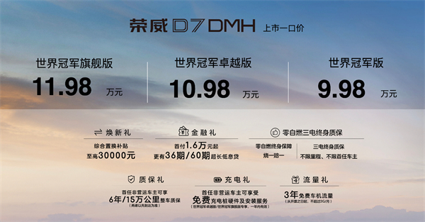 中国混动问鼎世界之巅，荣威DMH双车正式上市
